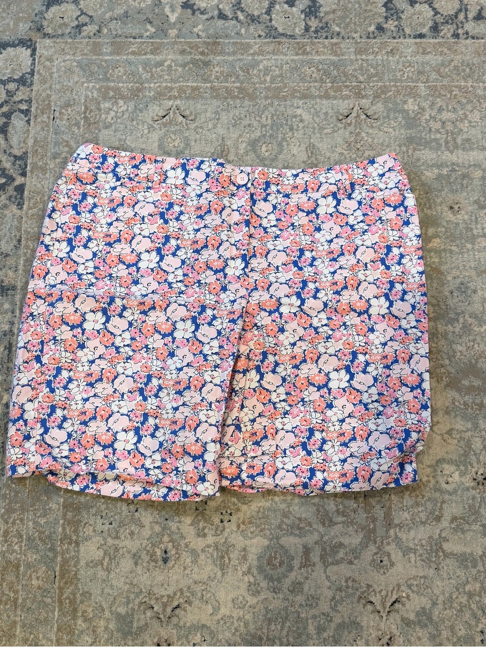 Talbots Pink Navy Floral Women's Skort